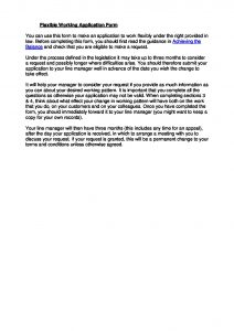 flexible working application form