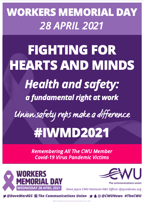 CWU Workers Memorial Day Health and safety is a fundamental workers’ right