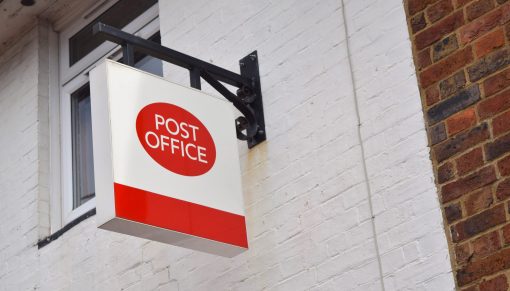 Leigh,On,Sea,,Uk,June,2021:,Post,Office,Red,Sign